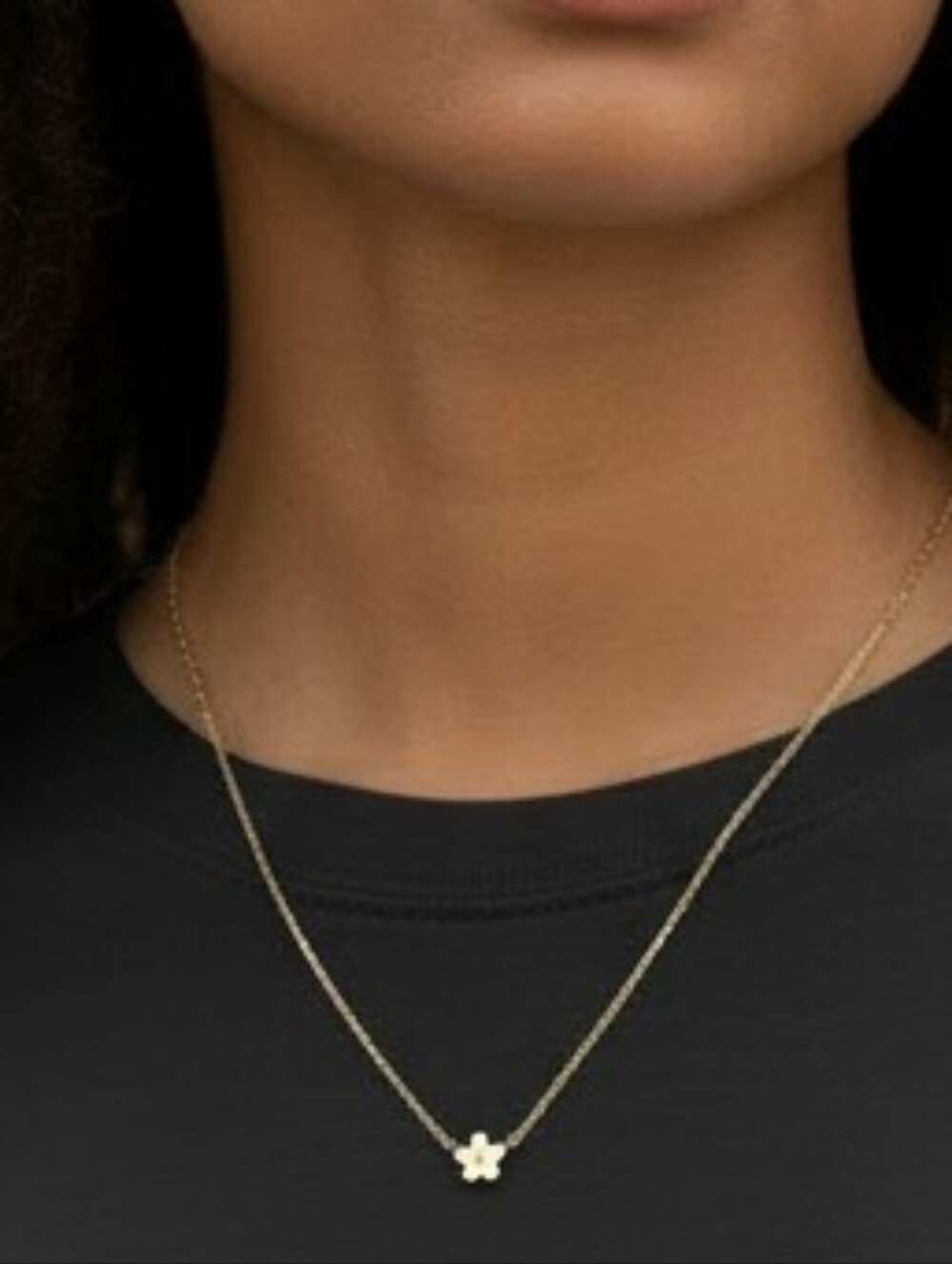 Goldtone Daisy Charm Necklace